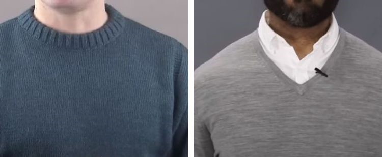 V-Neck vs Crew Neck Sweater